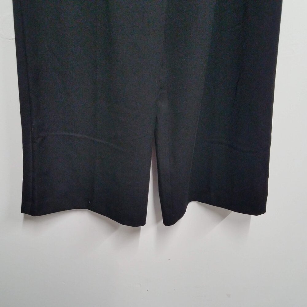 Ann Taylor LOFT The Peyton Trouser Black Bi-Stretch Womens 12 Wide Leg 35299479 - Picture 3 of 11